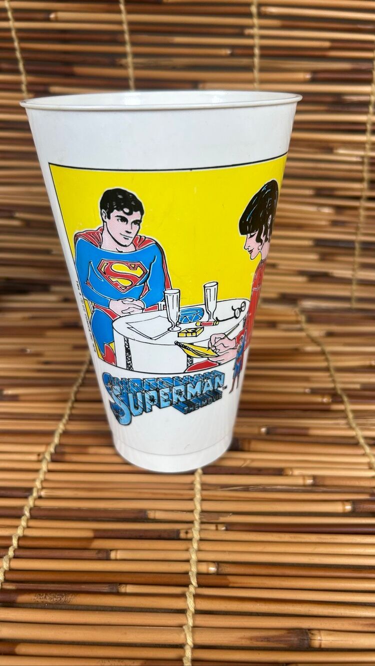 Superman The Movie Plastic Pepsi Cup 1978 Lois & Superman / Superman